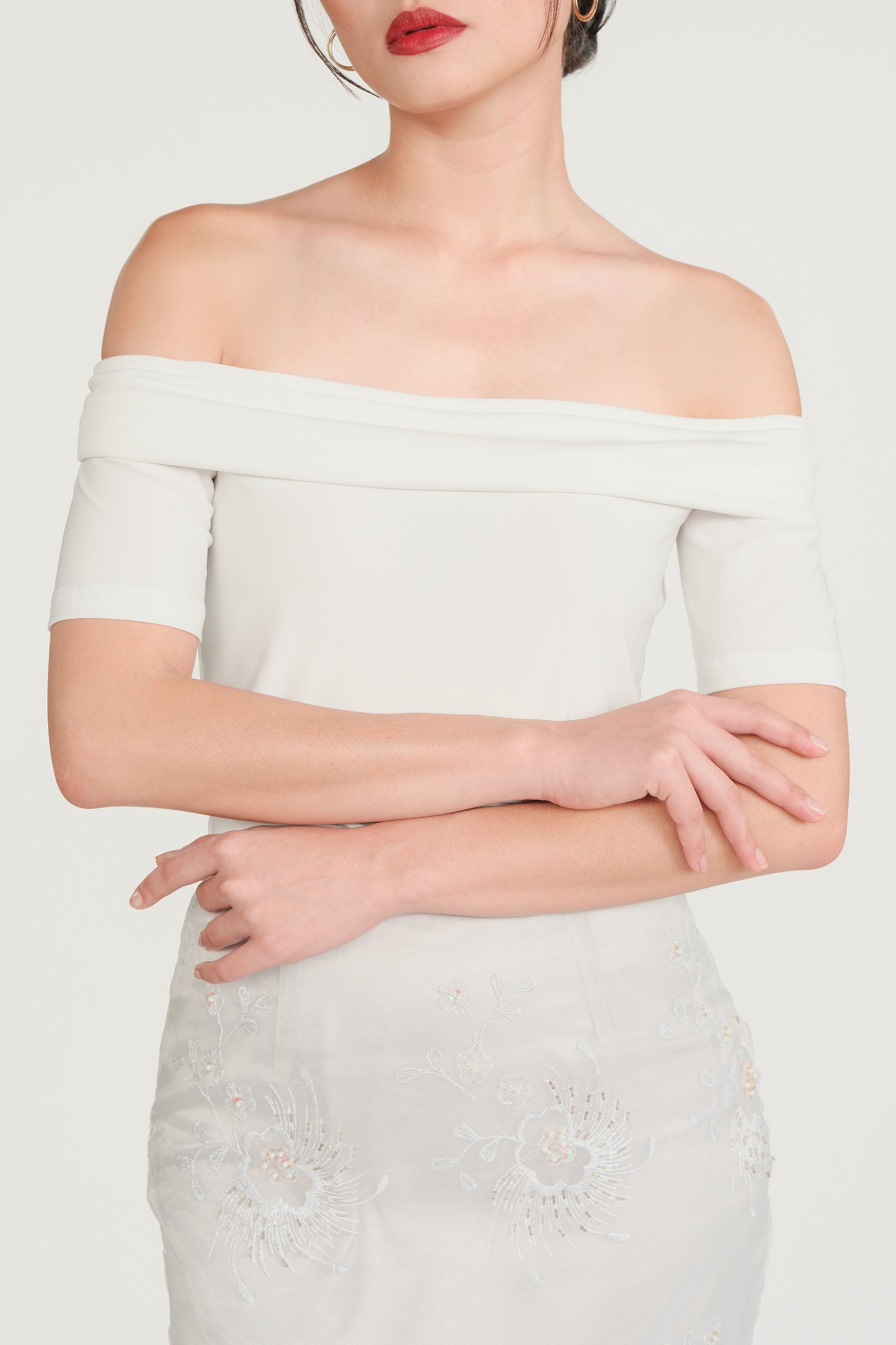 Convertible Off-Shoulder Top - White