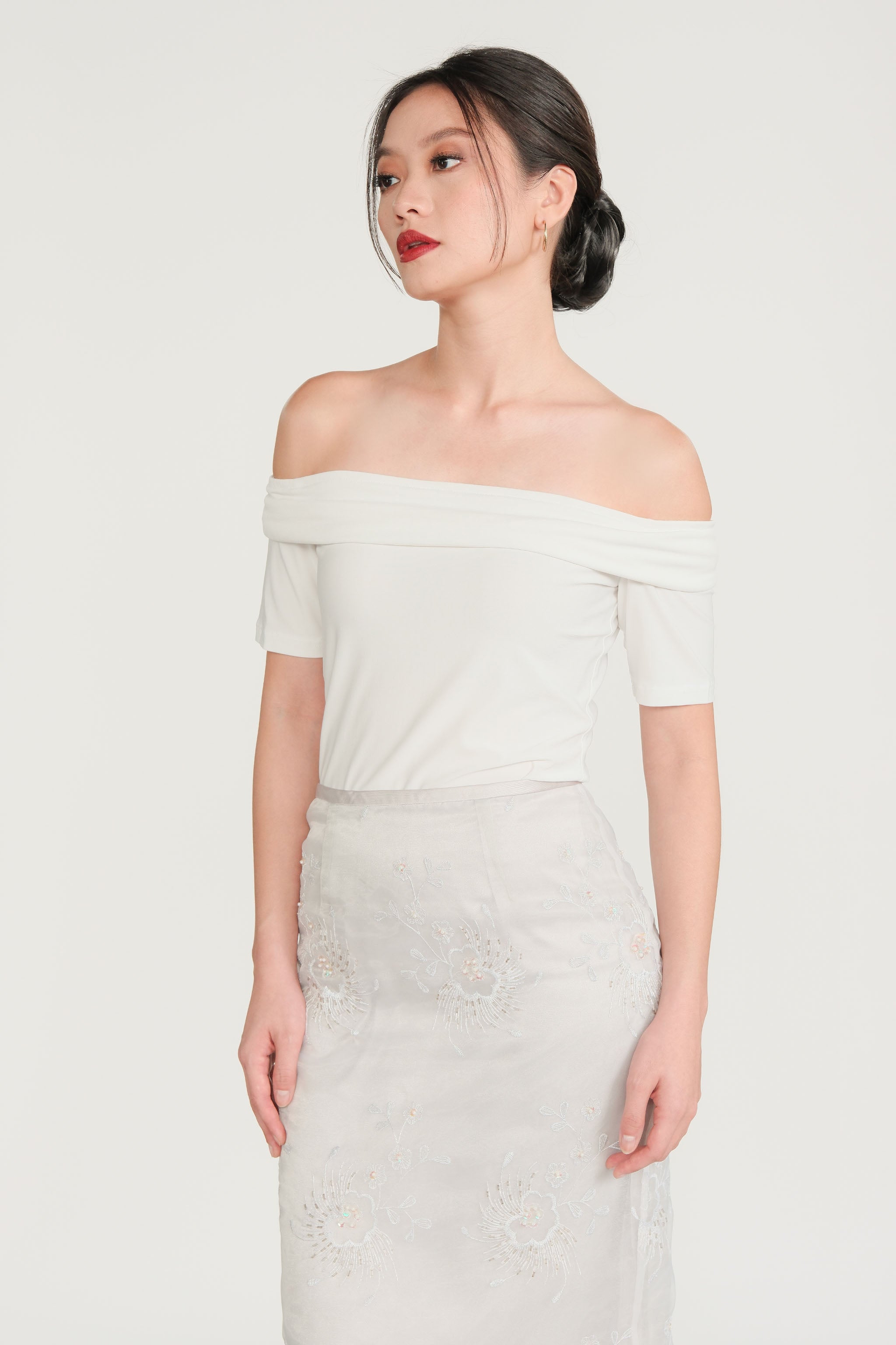 Convertible Off-Shoulder Top - White