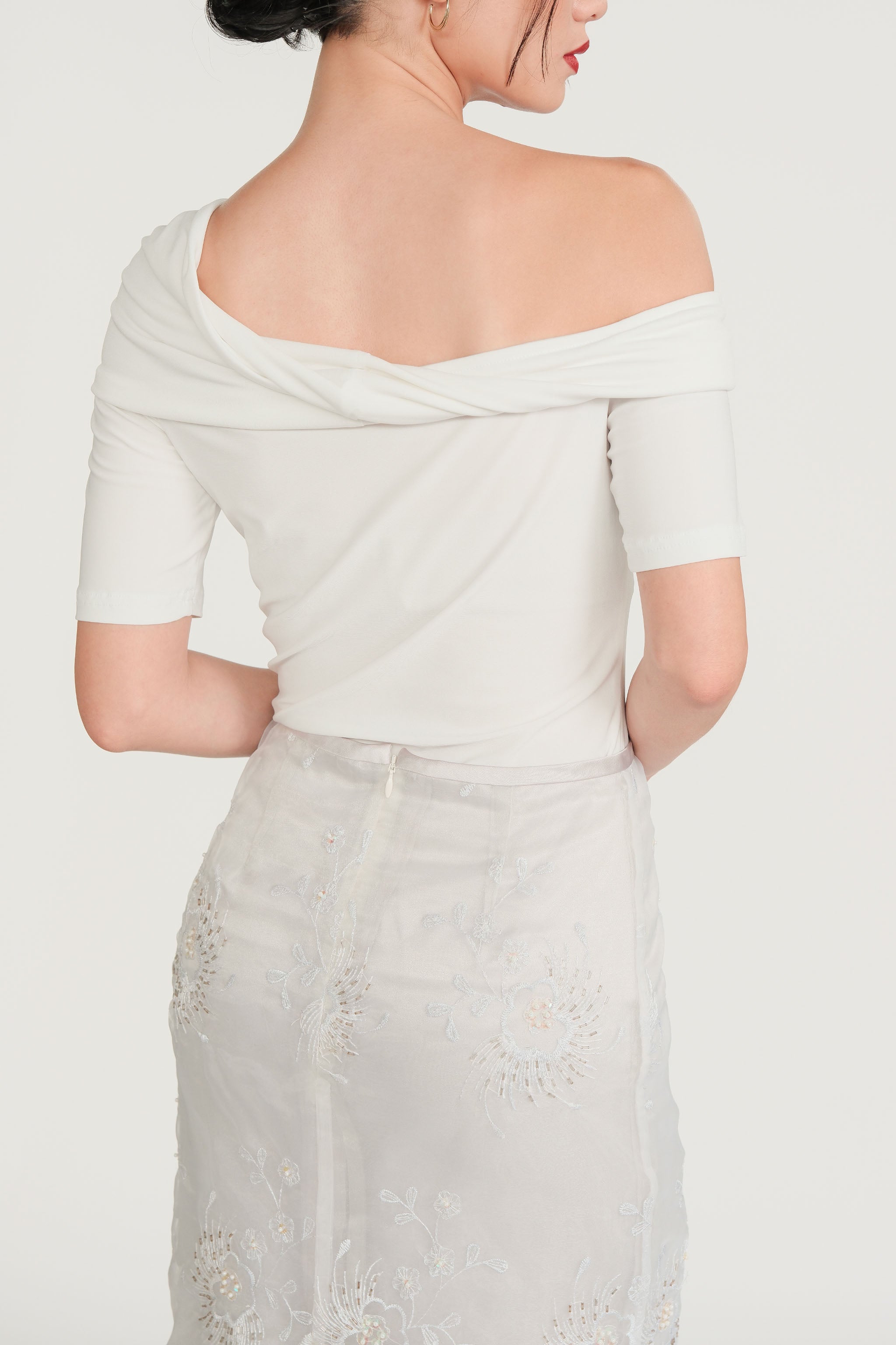 Convertible Off-Shoulder Top - White